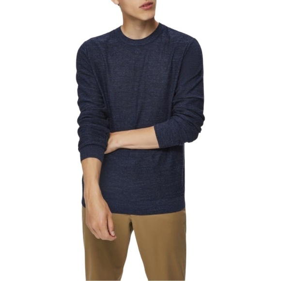 selected homme Other - SELECTED Homme men's blue lightweight sweater